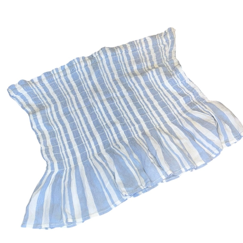 Blue & White American Eagle Outfitters Stripe Strapless Top Shirt Women’s Large!